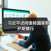 习近平访问金砖国家新开发银行(图1) 习近平访问金砖国家新开发银行(图1)
