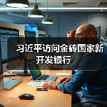 习近平访问金砖国家新开发银行(图2) 习近平访问金砖国家新开发银行(图2)