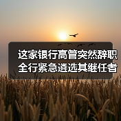 这家银行高管突然辞职 全行紧急遴选其继任者(图2) 这家银行高管突然辞职 全行紧急遴选其继任者(图2)