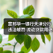 富邦华一银行天津分行违法被罚 流动贷款用途不合规(图4) 富邦华一银行天津分行违法被罚 流动贷款用途不合规(图4)