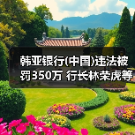 韩亚银行(中国)违法被罚350万 行长林荣虎等4人收罚单(图3) 韩亚银行(中国)违法被罚350万 行长林荣虎等4人收罚单(图3)