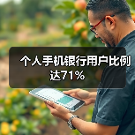 个人手机银行用户比例达71%(图4) 个人手机银行用户比例达71%(图4)