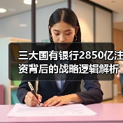 三大国有银行2850亿注资背后的战略逻辑解析（图2）