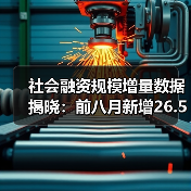 社会融资规模增量数据揭晓:前八月新增26.56万亿创纪录(图1) 社会融资规模增量数据揭晓:前八月新增26.56万亿创纪录(图1)