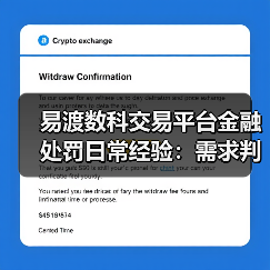 易渡数科交易平台金融处罚日常经验:需求判断到维护指南(图2) 易渡数科交易平台金融处罚日常经验:需求判断到维护指南(图2)